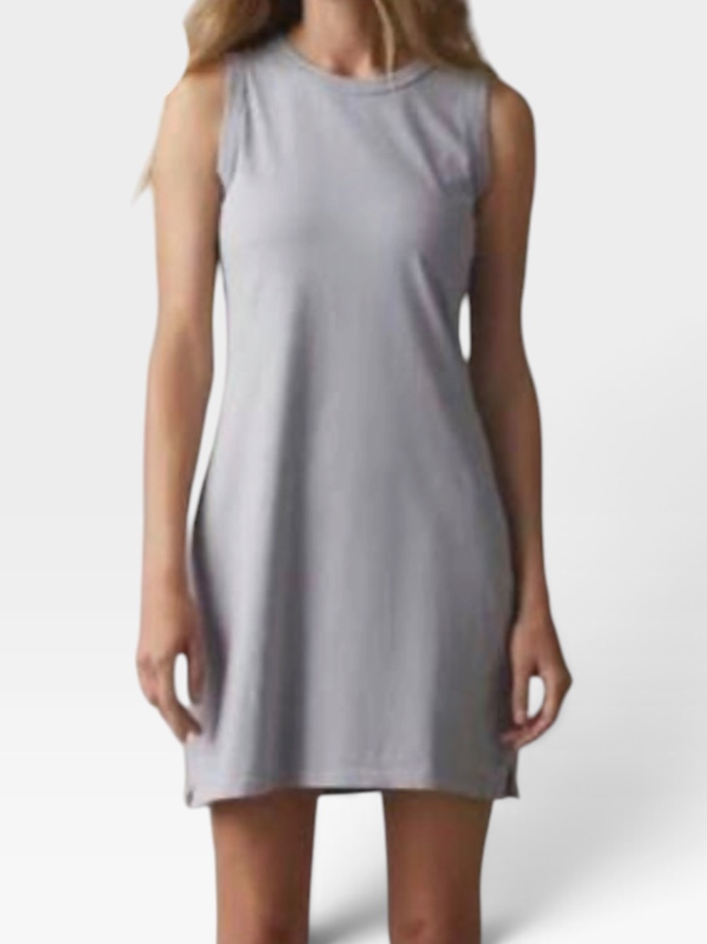 Daily Ritual Sleeveless Chemise Dress in Light Gray size small new tags